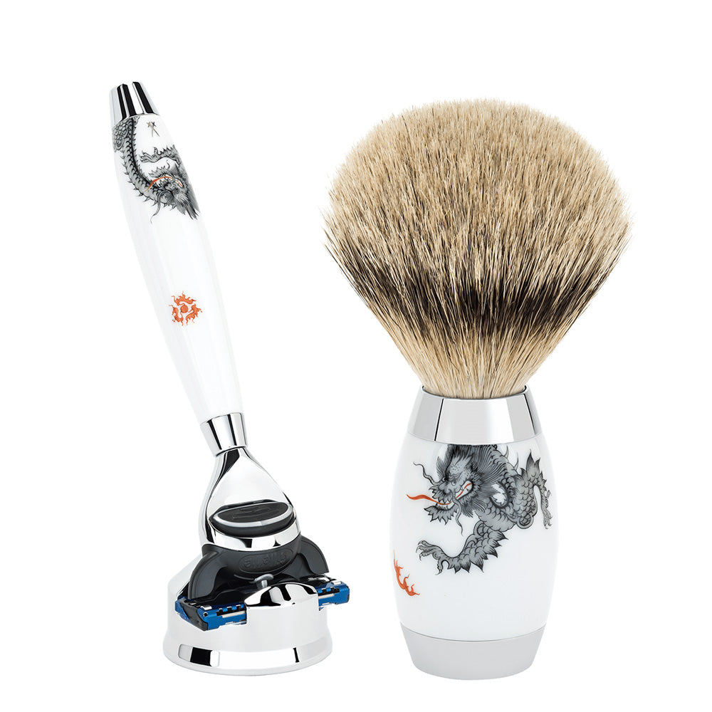 MUHLE EDITION MEISSEN Badger Brush and Fusion Razor Shaving Set