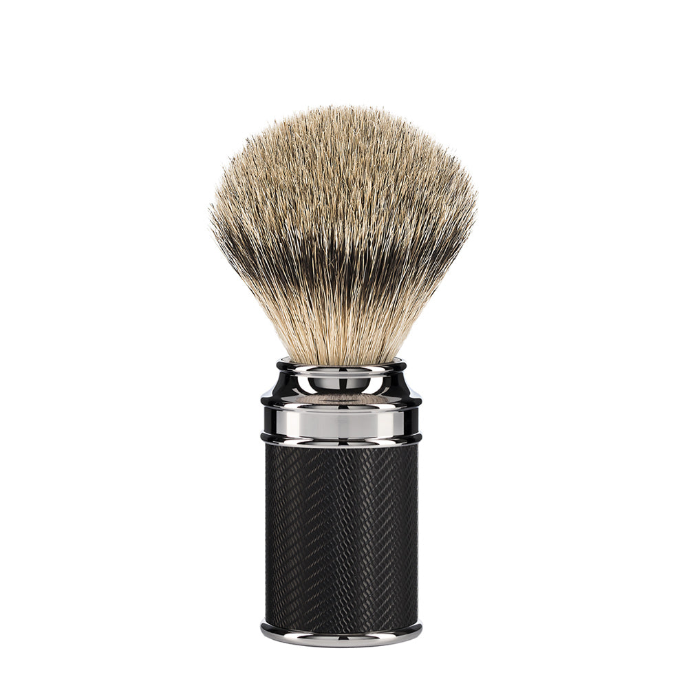 MUHLE TRADITIONAL Badger Shaving Brush in Black Chrome