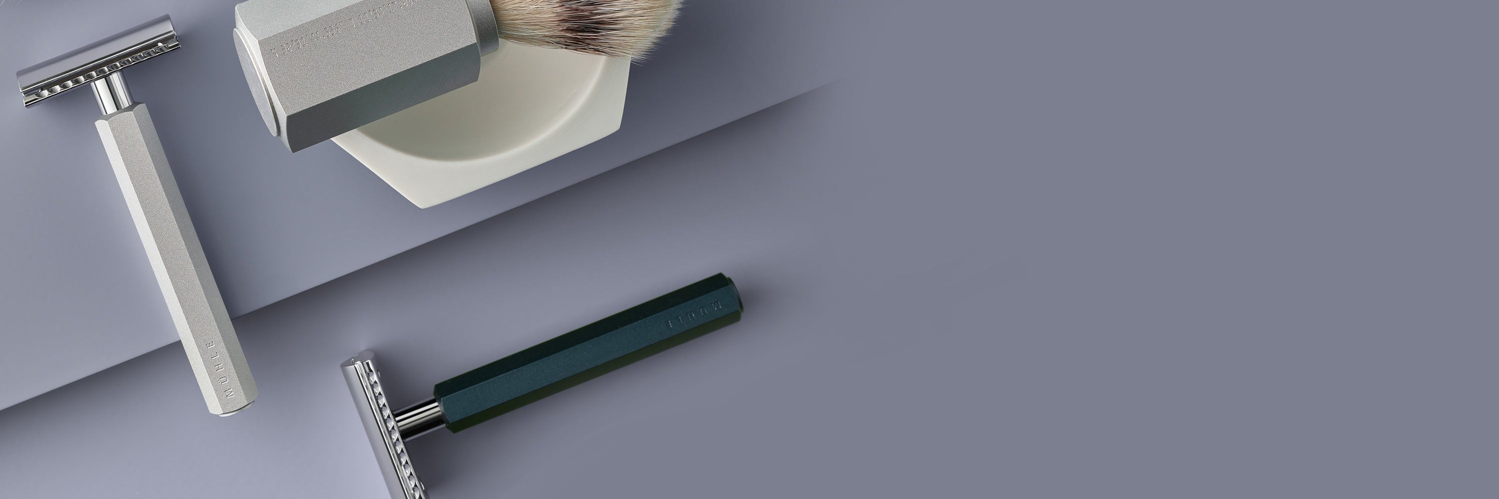 HEXAGON Stainless Steel Safety Razors and Shaving Brushes - MUHLE UK