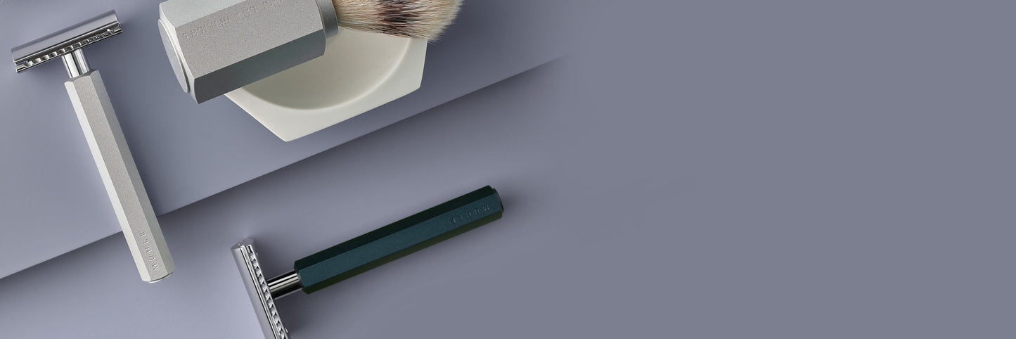 HEXAGON Shaving Brushes - Stainless Steel Safety Razors – MÜHLE UK