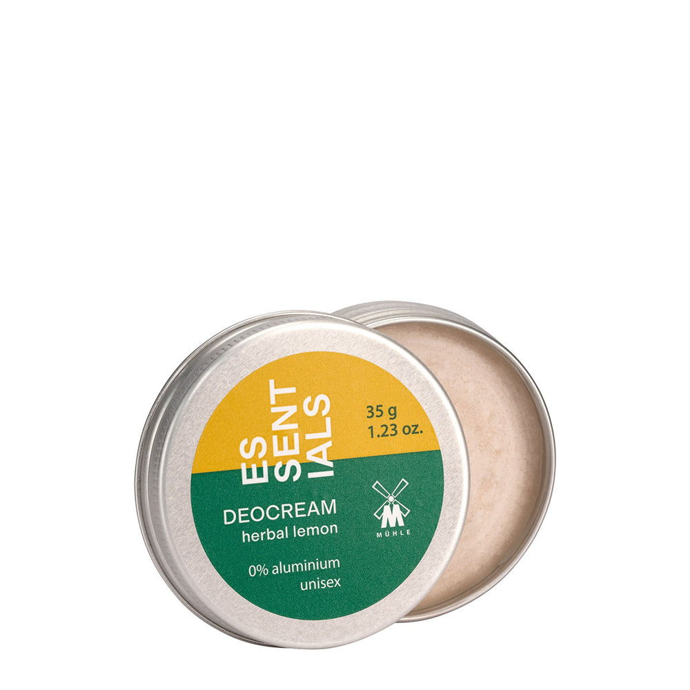 MÜHLE ESSENTIALS Herbal Lemon Deo Cream (35g) - Open