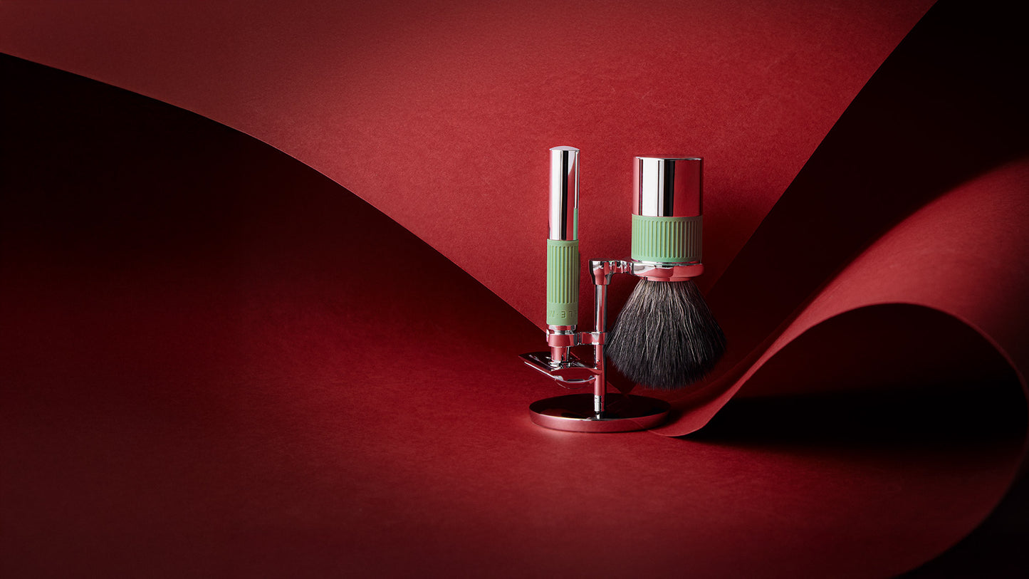 MÜHLE NEO Shaving Set in Salvia Green
