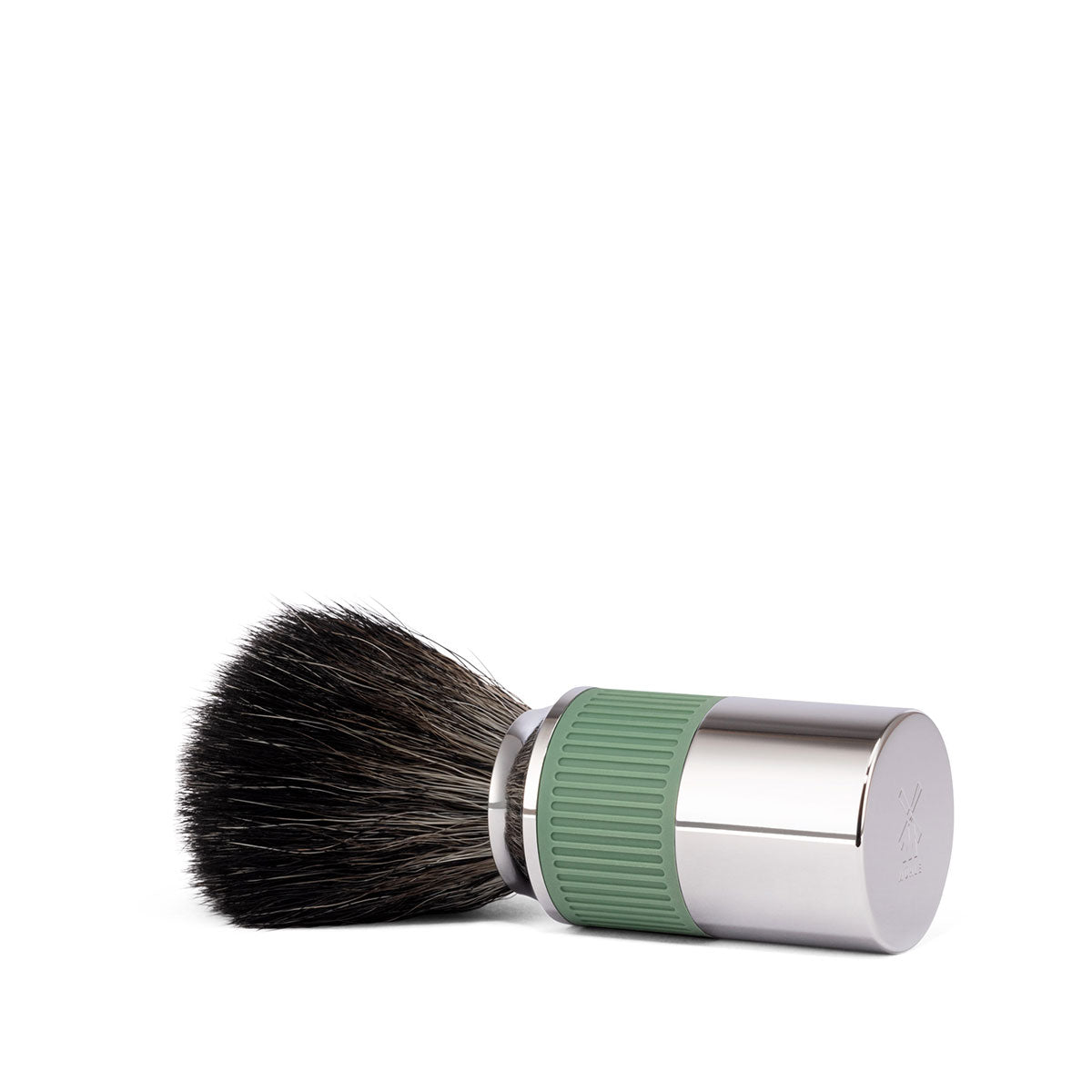 MÜHLE NEO Black Fibre Shaving Brush in Salvia Green - Side