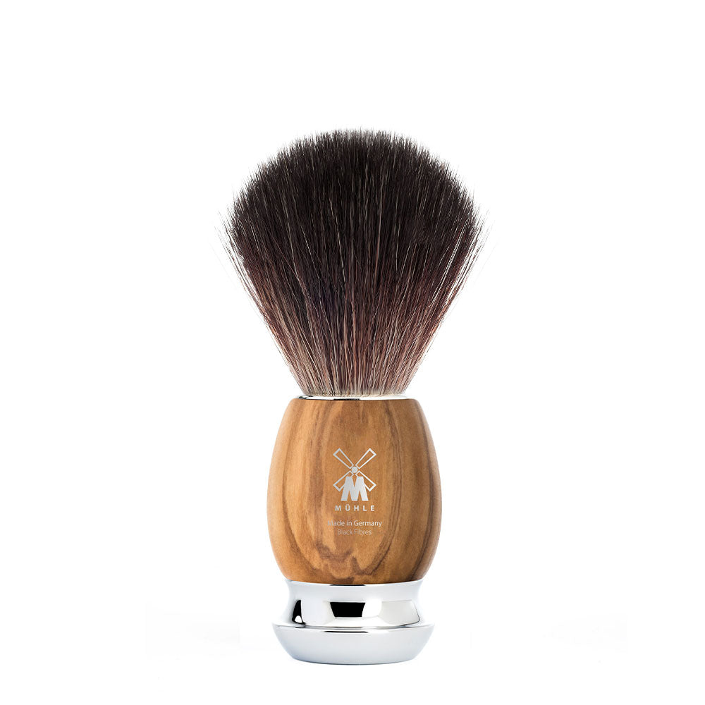 MÜHLE VIVO Olive Wood Black Fibre Shaving Brush