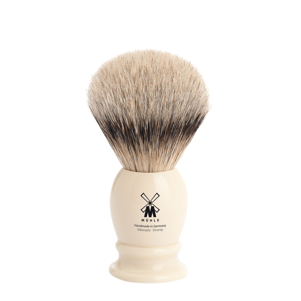 MUHLE CLASSIC Medium Faux Ivory Silvertip Badger Shaving Brush