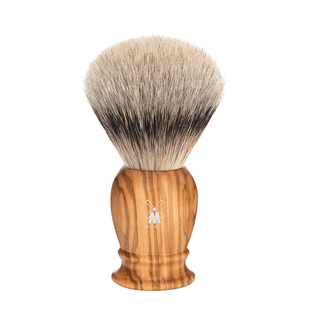 MUHLE CLASSIC Large Olive Wood Silvertip Badger Shaving Brush