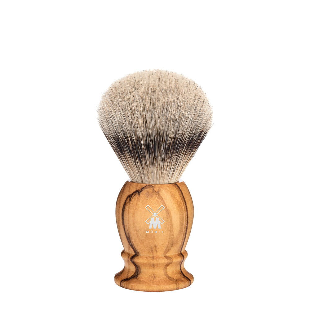 MUHLE CLASSIC Small Olive Wood Silvertip Badger Shaving Brush