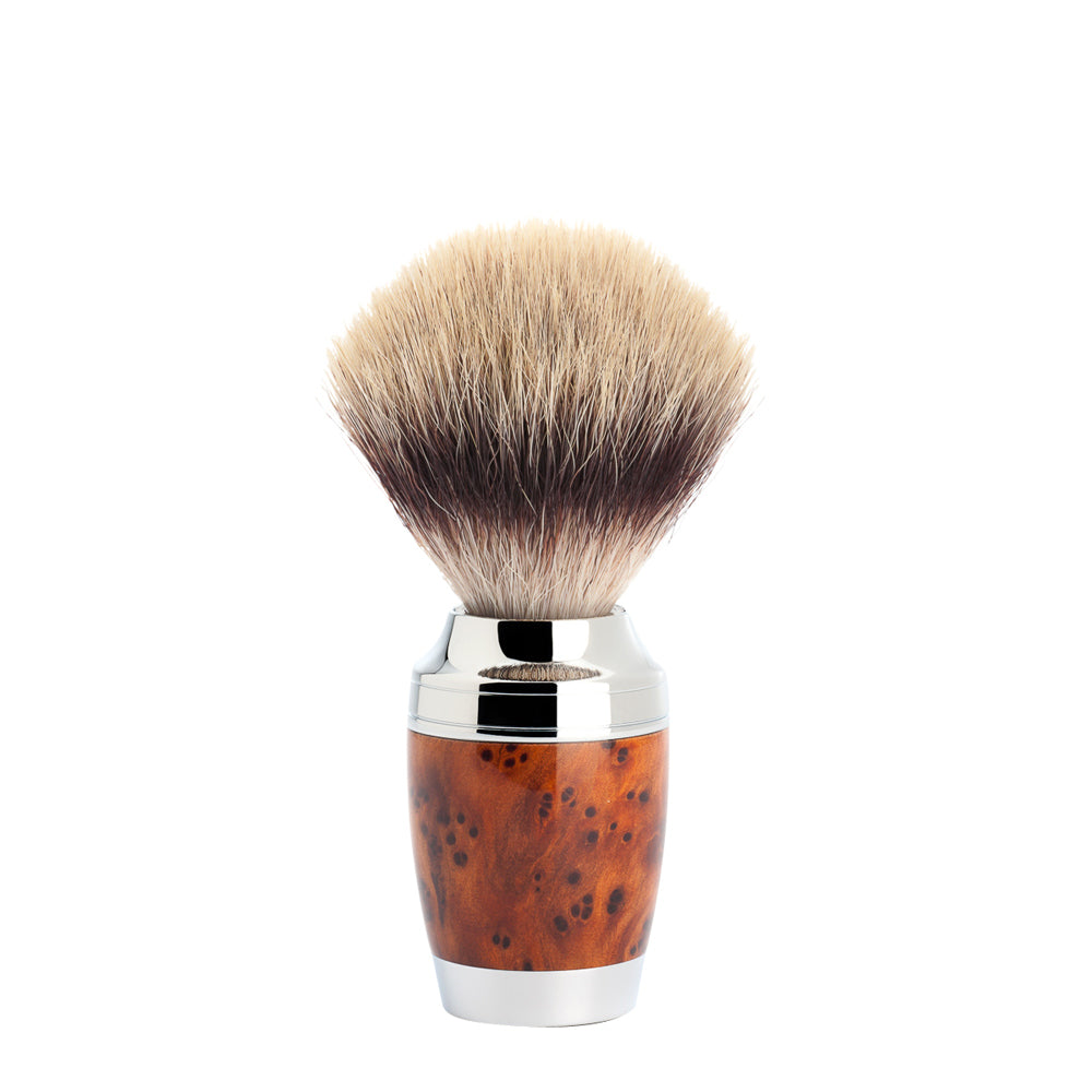 MUHLE STYLO Thuja Wood 3-piece Silvertip Fibre Fusion Razor Set