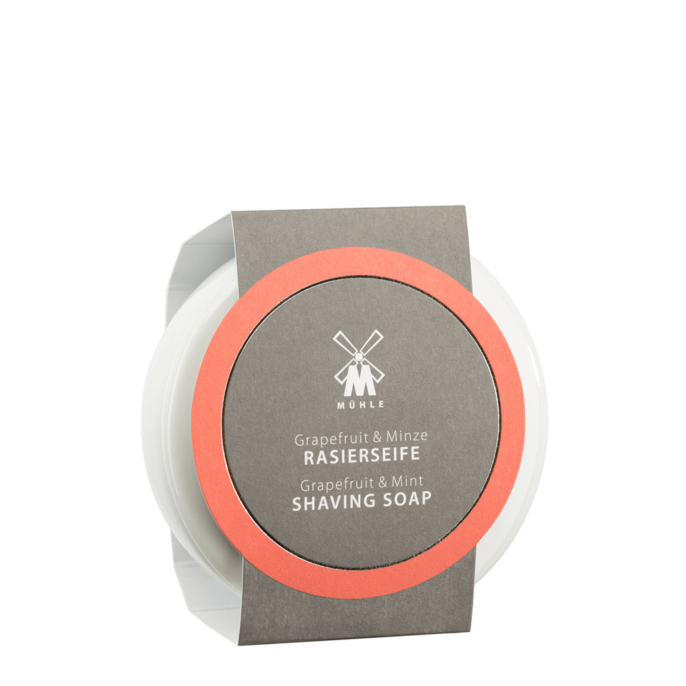MUHLE SHAVE CARE Porcelain Dish and Grapefruit and Mint Shaving Soap