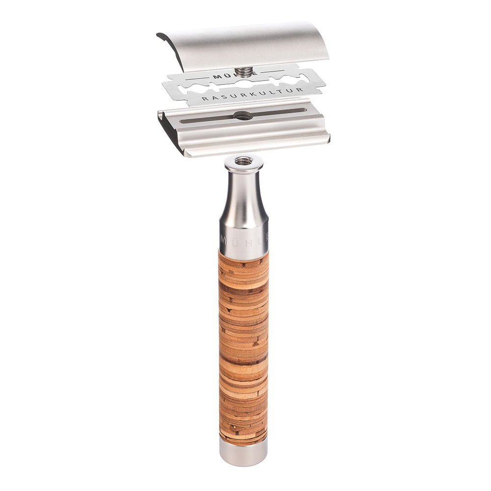 MUHLE ROCCA Birch Bark 3-piece Silvertip Badger Safety Razor Set – MÜHLE UK