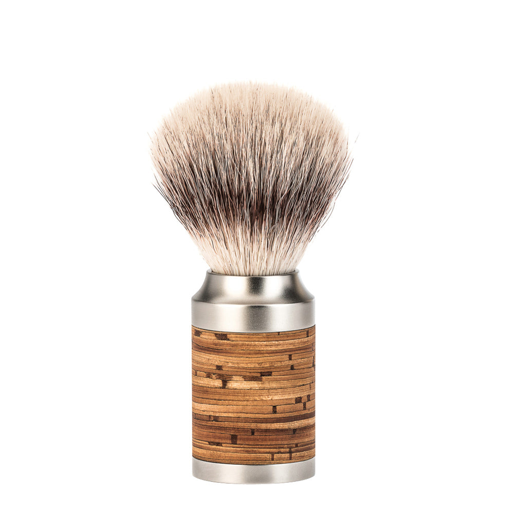 MUHLE ROCCA Stainless Steel and Birch Bark Synthetic Fibre Brush