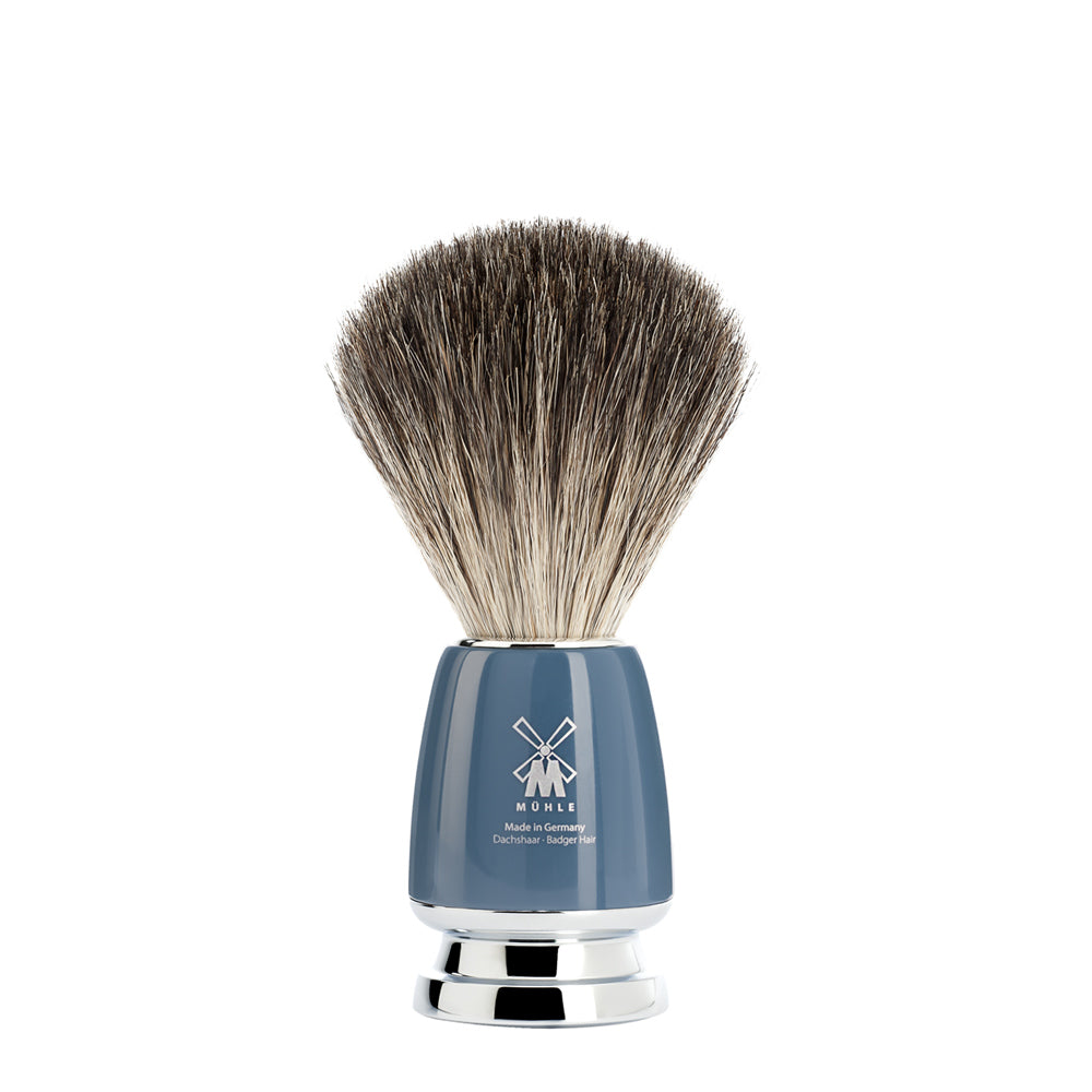 MUHLE RYTMO Pure Badger Hair Shaving Brush in Petrol Blue