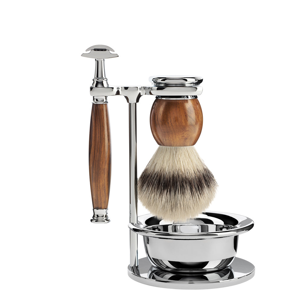 MUHLE SOPHIST Vegan Friendly 4 Piece Safety Razor Shaving Set - S33H47SSR