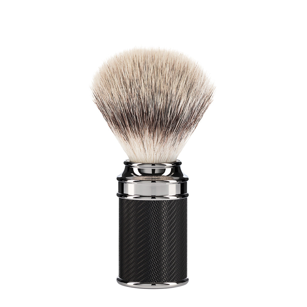 MUHLE TRADITIONAL Silvertip Fibre Shaving Brush in Black Chrome