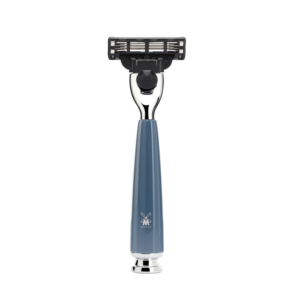 MUHLE RYTMO Gillette Mach3 Razor in Petrol Blue